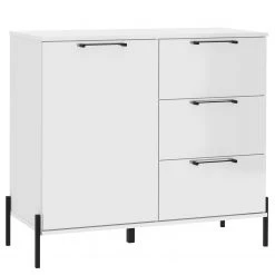 Loftscape Kommode Ozora - Hochglanz Weiß / Matt Weiß