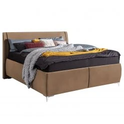 Trendline by ADA Polsterbett Gaby - Microfaser GDU: 4 brown - 160 x 200cm - Doppelmatratze H2/H3