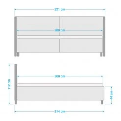 Tom Tailor Polsterbett California Storage - Chenille GCP: 11 zinc - 200 x 200cm - Ohne Matratze -Schlafzimmer Verkaufe DE 1000359831 220708 500 SKETCH DETAILS P000000001000359831 sketch