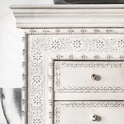 Ridgevalley Kommode Missoula - Mango massiv - Vintage Weiß -Schlafzimmer Verkaufe DE 1000359912 220624 030 DETAILS P000000001000359912