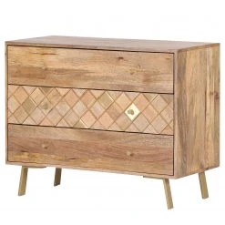 Naturoo Kommode Yearby - Mango massiv - Mango / Gold