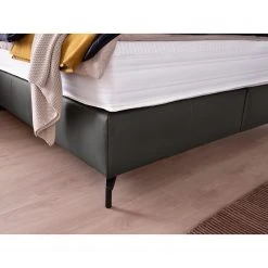 Trendline by ADA Boxspringbett Plinia - Echtleder EA: 8 Grau - 180 x 200cm - H2 -Schlafzimmer Verkaufe DE 1000360306 220707 032 DETAILS P000000001000360306