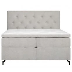 Loftscape Boxspringbett Sari I - Flachgewebe Oriella: Silber - 180 x 200cm -Schlafzimmer Verkaufe DE 1000360518 220729 031 DETAILS P000000001000360518