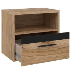 Loftscape Nachtkommode Franken - Catania Eiche Dekor / Schwarz Matt -Schlafzimmer Verkaufe DE 1000361656 220826 030 DETAILS P000000001000361656