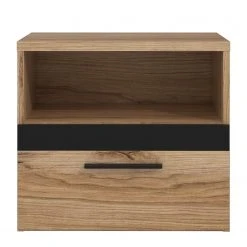 Loftscape Nachtkommode Franken - Catania Eiche Dekor / Schwarz Matt -Schlafzimmer Verkaufe DE 1000361656 220826 031 DETAILS P000000001000361656