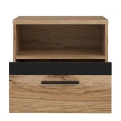 Loftscape Nachtkommode Franken - Catania Eiche Dekor / Schwarz Matt -Schlafzimmer Verkaufe DE 1000361656 220826 032 DETAILS P000000001000361656