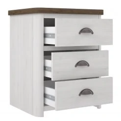 Loftscape Nachtkommode Lanot - Weiß / Eiche Dekor -Schlafzimmer Verkaufe DE 1000361664 220826 031 DETAILS P000000001000361664