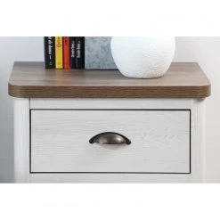 Loftscape Nachtkommode Lanot - Weiß / Eiche Dekor -Schlafzimmer Verkaufe DE 1000361664 220826 040 DETAILS P000000001000361664