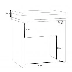 Loftscape Polsterbank Franken - Catania Eiche Dekor / Schwarz -Schlafzimmer Verkaufe DE 1000361673 220826 501 SKETCH DETAILS P000000001000361673 sketch