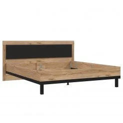 Loftscape Bettgestell Franken I - Catania Eicke Dekor / Schwarz Matt - 180 x 200cm -Schlafzimmer Verkaufe DE 1000361675 220826 031 DETAILS P000000001000361675