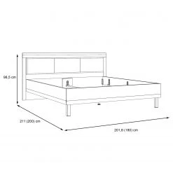 Loftscape Bettgestell Franken I - Catania Eicke Dekor / Schwarz Matt - 180 x 200cm -Schlafzimmer Verkaufe DE 1000361675 220826 500 SKETCH DETAILS P000000001000361675 sketch