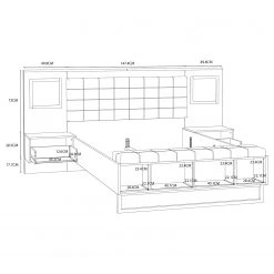 Loftscape Bettanlage Morten - 140 x 200cm -Schlafzimmer Verkaufe DE 1000361836 220824 501 SKETCH DETAILS P000000001000361836 sketch