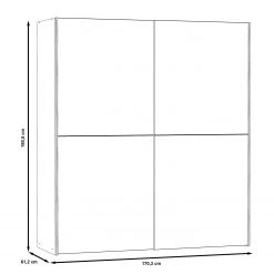 Loftscape Schwebetürenschrank Blackrock - Matt Weiß -Schlafzimmer Verkaufe DE 1000361839 220824 500 SKETCH DETAILS P000000001000361839 sketch