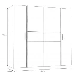 Loftscape Schwebetürenschrank Lucan - Sandeiche Dekor/Weiß -Schlafzimmer Verkaufe DE 1000361843 220824 500 SKETCH DETAILS P000000001000361843 sketch
