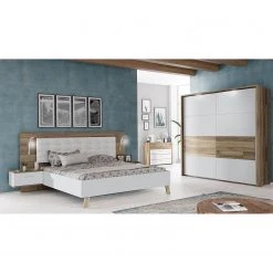 Loftscape Bettanlage Rye - Stabeiche Dekor/Weiß matt - 180 x 200cm -Schlafzimmer Verkaufe DE 1000361847 220824 021 MOOD DETAILS P000000001000361847 mood