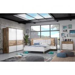 Loftscape Bettanlage Rye - Stabeiche Dekor/Weiß matt - 180 x 200cm -Schlafzimmer Verkaufe DE 1000361847 220824 022 MOOD DETAILS P000000001000361847 mood