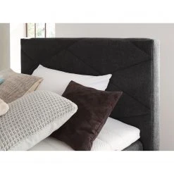Trendline by ADA Boxspringbett Talea - Chenille TBS: 10 Schwarz - 120 x 200cm - H2 -Schlafzimmer Verkaufe DE 1000362849 220907 030 DETAILS P000000001000362849