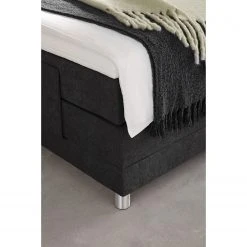 Trendline by ADA Boxspringbett Talea - Chenille TBS: 10 Schwarz - 120 x 200cm - H2 -Schlafzimmer Verkaufe DE 1000362849 220907 040 DETAILS P000000001000362849