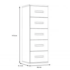 Loftscape Kommode Asperen - Schlammeiche Dekor / Schwarzeiche Dekor - Breite: 40 cm -Schlafzimmer Verkaufe DE 1000363061 220825 500 SKETCH DETAILS P000000001000363061 sketch