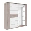 Loftscape Schwebetürenschrank Asperen - Sandeiche Dekor / Hochglanz Weiß