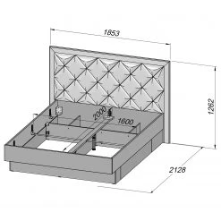 Loftscape Bettgestell Delden - 160 x 200cm -Schlafzimmer Verkaufe DE 1000363074 220825 500 SKETCH DETAILS P000000001000363074 sketch