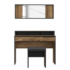 Loftscape Schminktisch-Set Huy (3-teilig) - Alpenkiefer Dekor / Schwarz -Schlafzimmer Verkaufe DE 1000363077 220819 050 DETAILS P000000001000363077