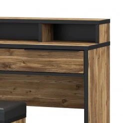 Loftscape Schminktisch-Set Huy (3-teilig) - Alpenkiefer Dekor / Schwarz -Schlafzimmer Verkaufe DE 1000363077 220819 062 DETAILS P000000001000363077