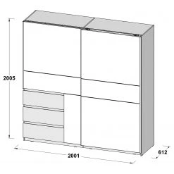 Loftscape Schwebetürenschrank Thornton -Schlafzimmer Verkaufe DE 1000363088 220825 500 SKETCH DETAILS P000000001000363088 sketch