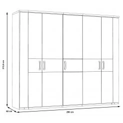 Loftscape Drehtürenschrank Asperen - Schlammeiche Dekor / Schwarzeiche Dekor -Schlafzimmer Verkaufe DE 1000363095 220825 500 SKETCH DETAILS P000000001000363095 sketch