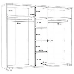 Loftscape Drehtürenschrank Asperen - Schlammeiche Dekor / Schwarzeiche Dekor -Schlafzimmer Verkaufe DE 1000363095 220825 501 SKETCH DETAILS P000000001000363095 sketch