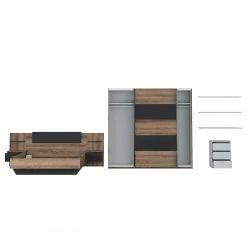 Loftscape Schlafzimmer-Set Buren (2-teilig) - Eiche Rustikal Dekor / Eiche Schwarz Dekor -Schlafzimmer Verkaufe DE 1000363820 220803 050 DETAILS P000000001000363820