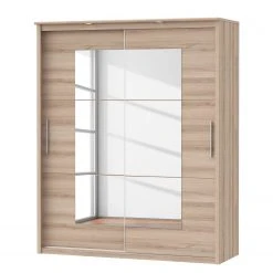 Loftscape Schwebetürenschrank Almelo - Inkl. Beleuchtung - Eiche Hell Dekor