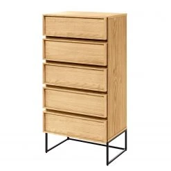 Red Living Kommode Tabora II - Echtholzfurnier - Eiche