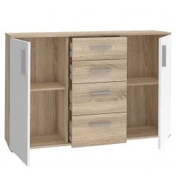 Loftscape Kommode Kiltealy II - Weiß / Eiche Sonoma Dekor -Schlafzimmer Verkaufe DE 1000364871 220722 031 DETAILS P000000001000364871