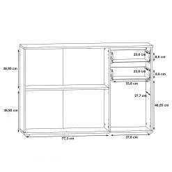 Loftscape Kommode Kiltealy III - Weiß / Eiche Sonoma Dekor -Schlafzimmer Verkaufe DE 1000364879 220722 501 SKETCH DETAILS P000000001000364879 sketch
