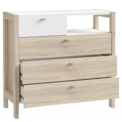 Loftscape Kommode Thurles II - Eiche Sonoma Dekor / Weiß -Schlafzimmer Verkaufe DE 1000364902 220722 031 DETAILS P000000001000364902