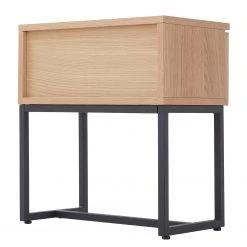 Butlers Nachttisch LITTLE VIENNA - Aluminium / Rattan / Eichenholzfurnier - Beige -Schlafzimmer Verkaufe DE 1000365690 220728 060 DETAILS P000000001000365690