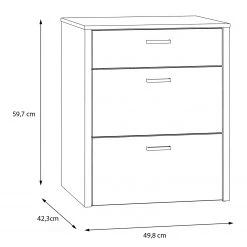 Loftscape Nachtkommode Samtoge - Bramberg Fichte Dekor / Uni Wolfram Dekor -Schlafzimmer Verkaufe DE 1000365812 220909 500 SKETCH DETAILS P000000001000365812 sketch