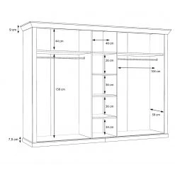 Loftscape Drehtürenschrank Norrberg - Pinie Weiß Dekor -Schlafzimmer Verkaufe DE 1000365824 220909 501 SKETCH DETAILS P000000001000365824 sketch