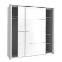 Loftscape Schwebetürenschrank Shiny - Inkl. Beleuchtung - Hochglanz Weiß / Weiß -Schlafzimmer Verkaufe DE 1000365827 220909 030 DETAILS P000000001000365827