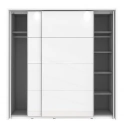 Loftscape Schwebetürenschrank Shiny - Inkl. Beleuchtung - Hochglanz Weiß / Weiß -Schlafzimmer Verkaufe DE 1000365827 220909 050 DETAILS P000000001000365827