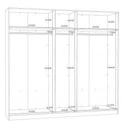 Loftscape Drehtürenschrank Thurles - Weiß / Eiche Sonoma Dekor -Schlafzimmer Verkaufe DE 1000365830 220909 501 SKETCH DETAILS P000000001000365830 sketch