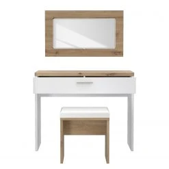 Loftscape Schminktisch Olivee - Inkl. Beleuchtung - Hochglanz Weiß / Eiche Artisan Dekor -Schlafzimmer Verkaufe DE 1000365831 220909 050 DETAILS P000000001000365831