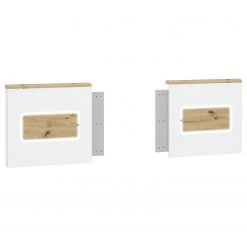 Loftscape Bettgestell Olivee - Hochglanz Weiß /Braun -Schlafzimmer Verkaufe DE 1000365834 220909 041 DETAILS P000000001000365834