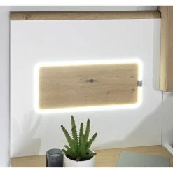 Loftscape Bettgestell Olivee - Hochglanz Weiß /Braun -Schlafzimmer Verkaufe DE 1000365834 220909 061 DETAILS P000000001000365834