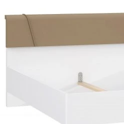 Loftscape Bettgestell Olivee - Hochglanz Weiß /Braun -Schlafzimmer Verkaufe DE 1000365834 220909 070 DETAILS P000000001000365834