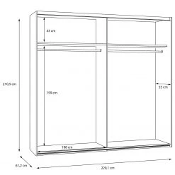 Loftscape Schwebetürenschrank Samtoge I - Breite: 220 cm -Schlafzimmer Verkaufe DE 1000365843 220909 501 SKETCH DETAILS P000000001000365843 sketch