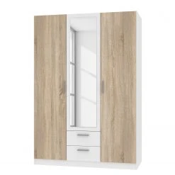 Loftscape Drehtürenschrank Okei - Eiche Sonoma Dekor / Weiß