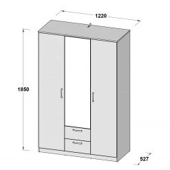 Loftscape Drehtürenschrank Naja II - Eiche Sonoma Dekor -Schlafzimmer Verkaufe DE 1000365866 220909 500 SKETCH DETAILS P000000001000365866 sketch
