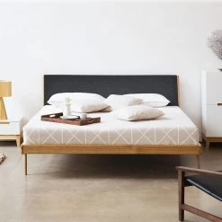 Studio Copenhagen Bett Fleek I - Eiche - Stoff Muya: Anthrazit - 160 x 200cm -Schlafzimmer Verkaufe DE bett fawn i eiche massiv 160 x 200cm eiche 3868960